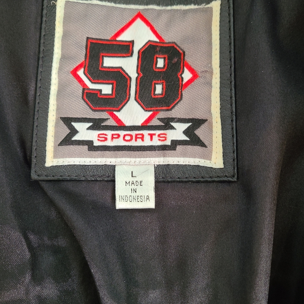 Men's University Of Georgia Bulldogs Vintage Leather Bomber Jacket - 58 Sports - Picture 7 of 11